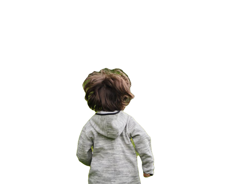 After — subject on transparent layer